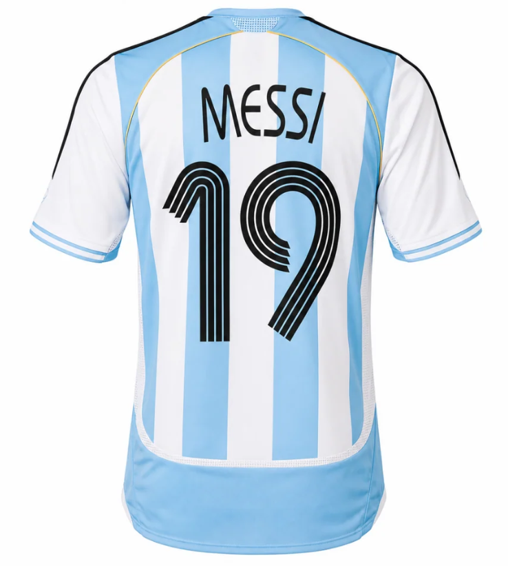 Camiseta Retro Argentina 2006 1ª equipación — espalda