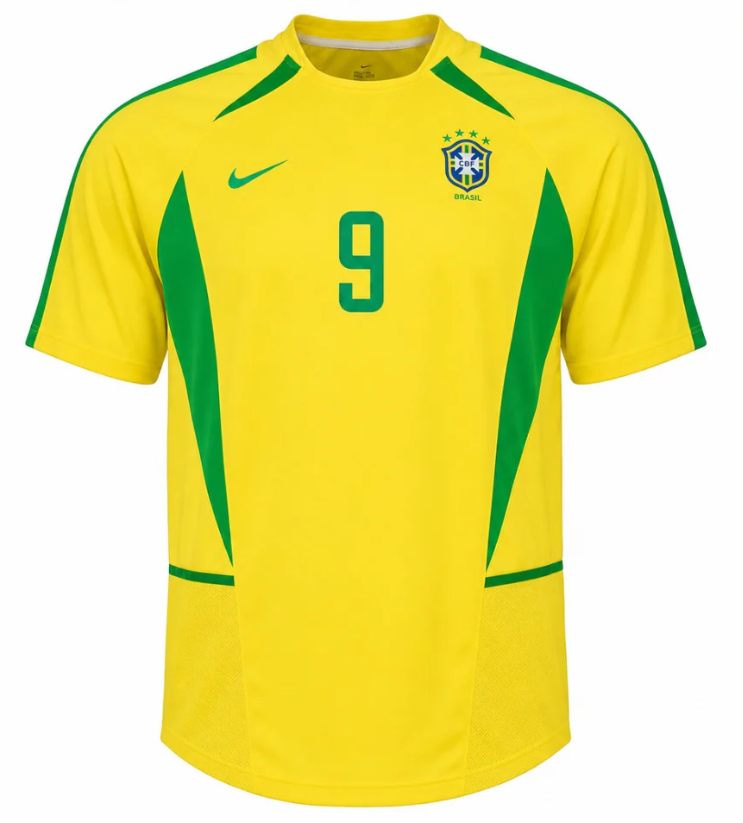 Camiseta Retro Brasil 2002 1ª equipación